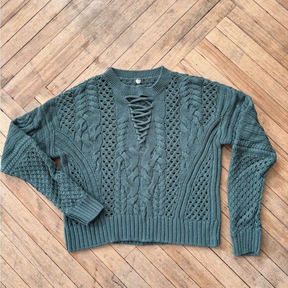 Margaret O’Leary cable knit cotton sweater. Size large. - Picture 2 of 6